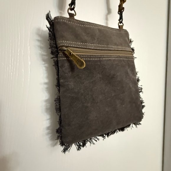 Myra Crossbody Gray and Black Patterned Women's Bag - Picture 11 of 12